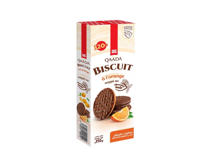 Qaâda Biscuit à l'Orange Nappé Chocolat Noir